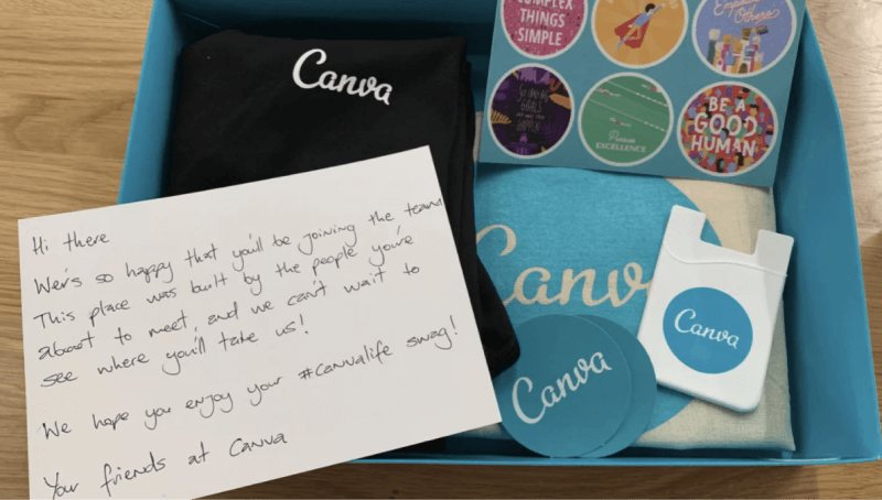 A handwritten welcoming note will be an extra nice touch as a welcome gift.