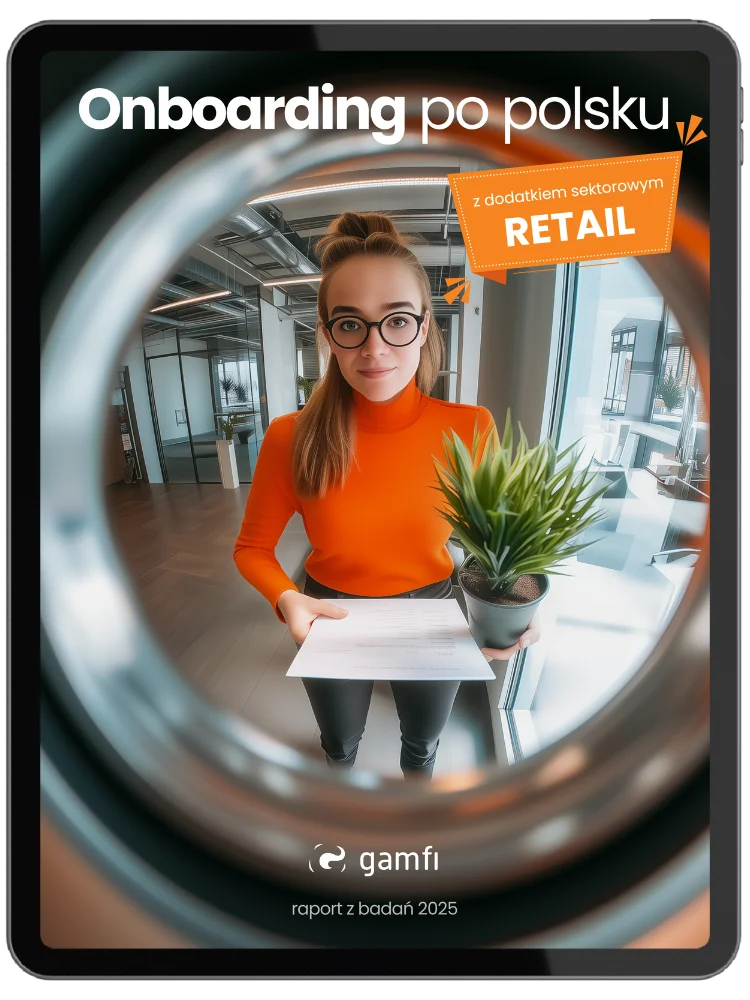 Okładka raportu „Onboarding po polsku 2025” z dodatkiem Retail